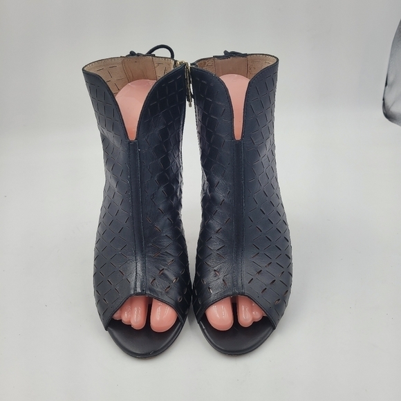 House of Harlow 1960 Women's Black Rilie Open Toe Leather Booties Size EU 36 - Picture 5 of 14